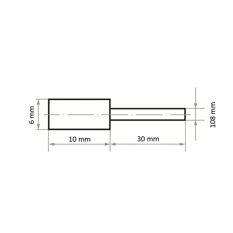 Leštící tělísko P2ZY válcové 6x10 mm zrnitost 600 • Vtools.cz