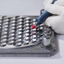 Leštící tělísko P3SP s úhlovým tvarem 25x30 mm stopka 6 mm plsť pro lešticí pasty • Vtools.cz