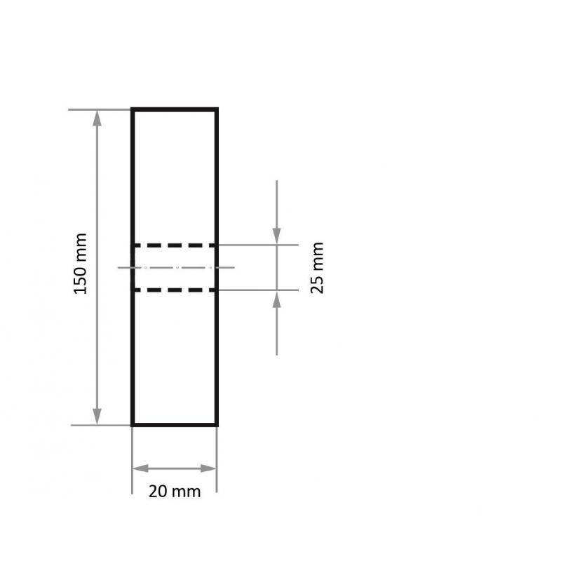 Lešticí kotouč P6SE1 univerzální střední 150x20 mm otvor 25 mm karbid křemíku zrnitost 80 • Vtools.cz
