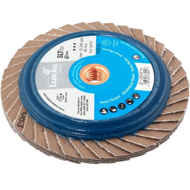 Lamelový brusný kotouč SLTflex univerzální Ø 125 mm speciální zrnitost oxidu zirkoničitého 40 • Vtools.cz