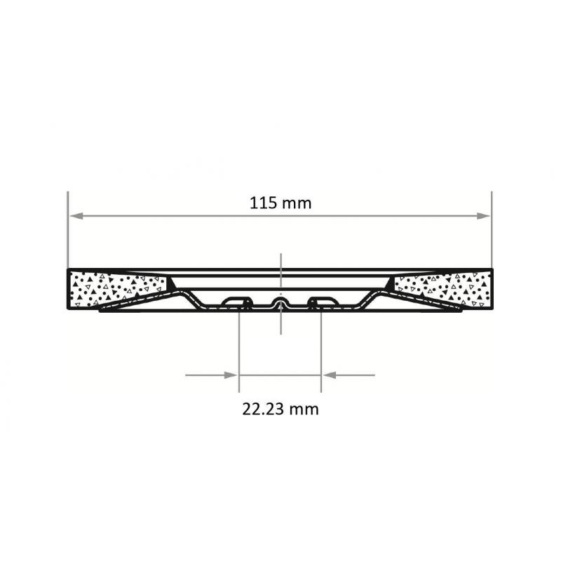 Lamelový brusný kotouč SLTT univerzální Ø 115 mm oxid zirkoničitý (s brusným vrchním spojem) zrnitost 40 • Vtools.cz
