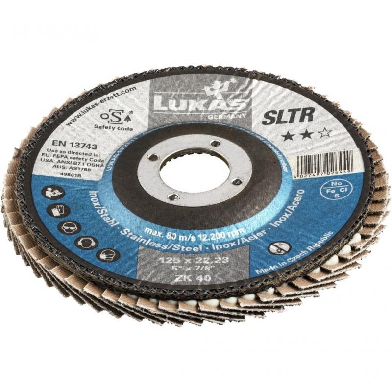 Lamelový brusný kotouč SLTR univerzální Ø 125 mm zirkonový oxid hlinitý zrnitost 40 • Vtools.cz