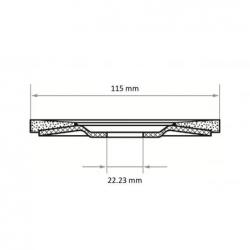 Lamelový brusný kotouč V2 POWER univerzální Ø 115 mm zrnitost oxidu zirkoničitého 60 úhlová • Vtools.cz