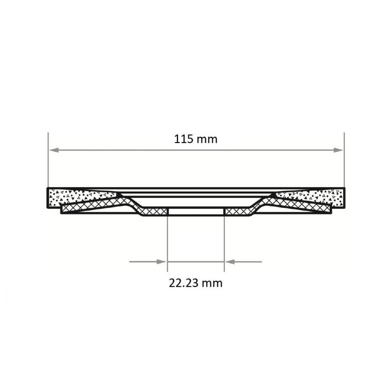 Lamelový brusný kotouč V2 POWER univerzální Ø 115 mm zrnitost oxidu zirkoničitého 60 úhlová • Vtools.cz