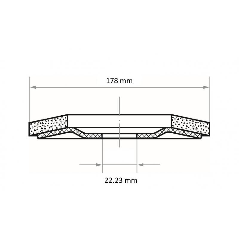 Lamelový brusný kotouč SLTR univerzální Ø 178 mm zirkonový oxid hlinitý zrnitost 36 • Vtools.cz