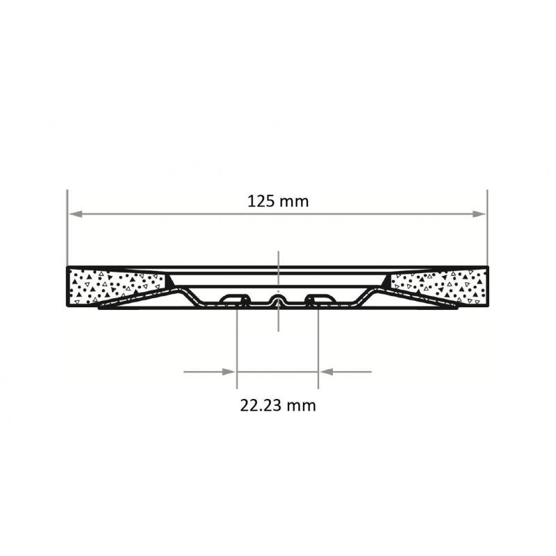 Lamelový brusný kotouč SLTT univerzální Ø 125 mm oxid zirkoničitý (s brusným vrchním spojem) zrnitost 60 • Vtools.cz