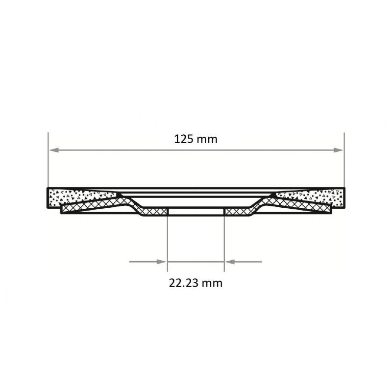 Lamelový brusný kotouč V2 Power univerzální Ø 125 mm zrnitost karbidu křemíku 40 • Vtools.cz