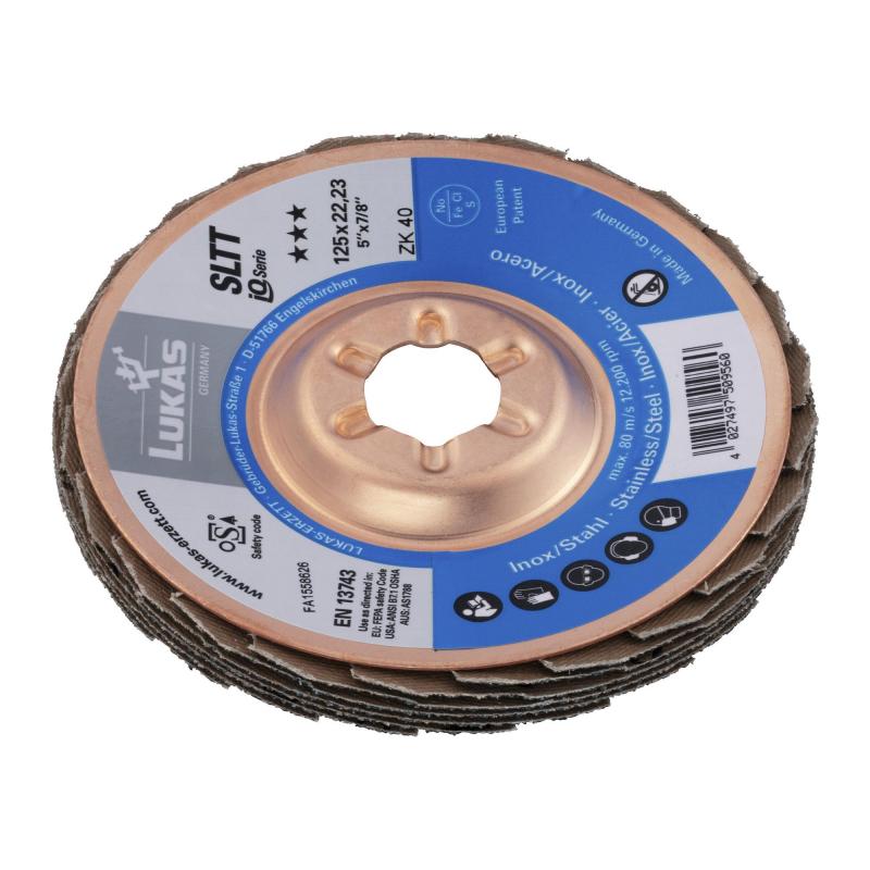 Lamelový brusný kotouč SLTT univerzální Ø 115 mm zrnitost zirkonového oxidu hlinitého 60 plochý • Vtools.cz
