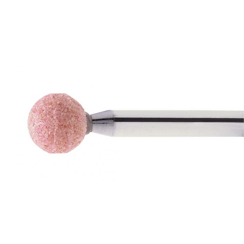 Brusné tělísko KU kulovitého tvaru pro plast/dřevo/gumu 25x25 mm stopka 6 mm • Vtools.cz