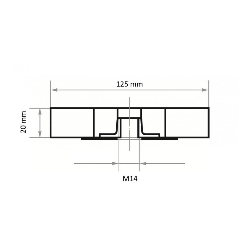 Brousící kotouč z brousícího plátna LSL univerzální 125x20 mm s vnitřním závitem M14 • Vtools.cz