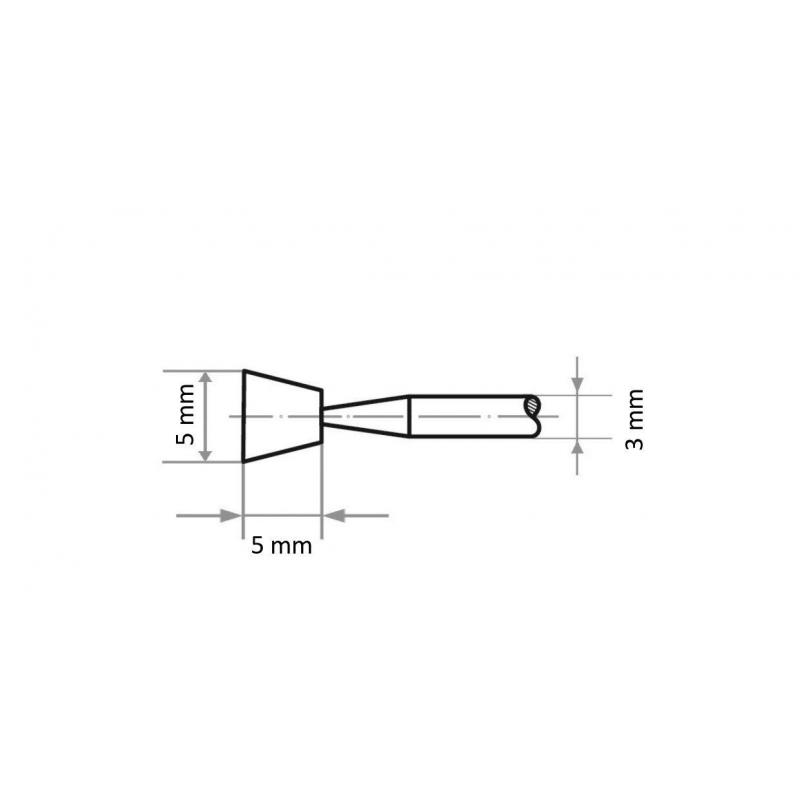 Brusné tělísko D11 LUKAS pro ocel/ocelové odlitky 5x5 mm stopka 3 mm • Vtools.cz