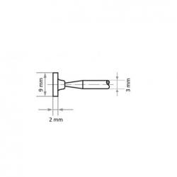 Brusné tělísko D1 válcový pro nástrojové oceli 9x2 mm stopka 3 mm • Vtools.cz