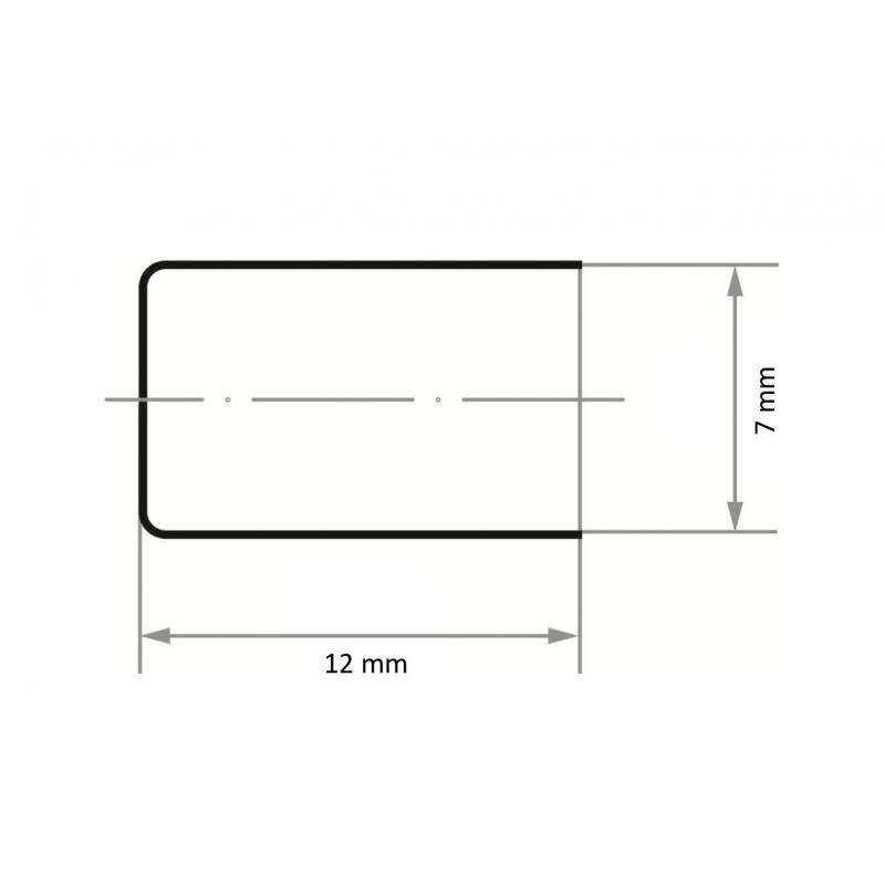 Brusná čepička SKZYS válcového tvaru univerzální 7x12 mm speciální korund zrnitosti 60 • Vtools.cz