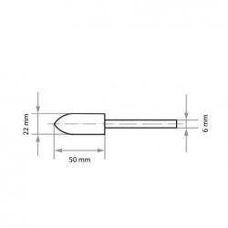 Brusné tělísko LUKAS A11 válcového tvaru pro ocel/ocelovou odlitek 22x50 mm zrnitost 36 • Vtools.cz