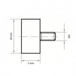 Brousící vějíř SFA univerzální 20x5 M5 mm korund zrnitost 150 • Vtools.cz
