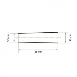 Brusná čepička SHKE kuželovitého tvaru pro ocel 13x85 mm speciální zrnitost oxidu hlinitého 150 • Vtools.cz