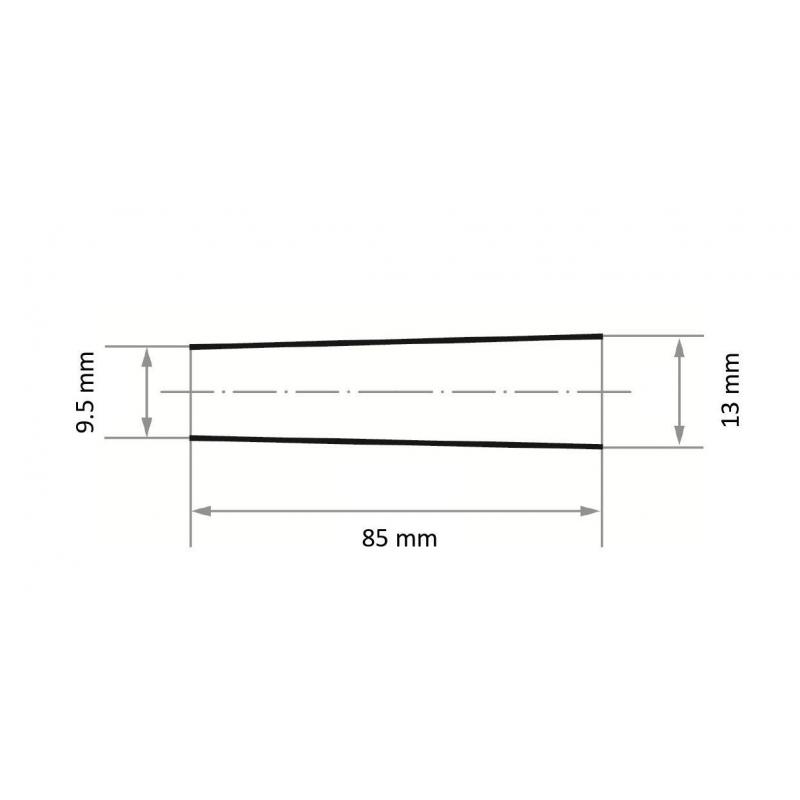 Brusná čepička SHKE kuželovitého tvaru pro ocel 13x85 mm speciální zrnitost oxidu hlinitého 150 • Vtools.cz