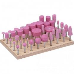 Sada brusných tělísek LUKAS 45dílná pro ocelové/litinové dříky 6 mm korund • Vtools.cz