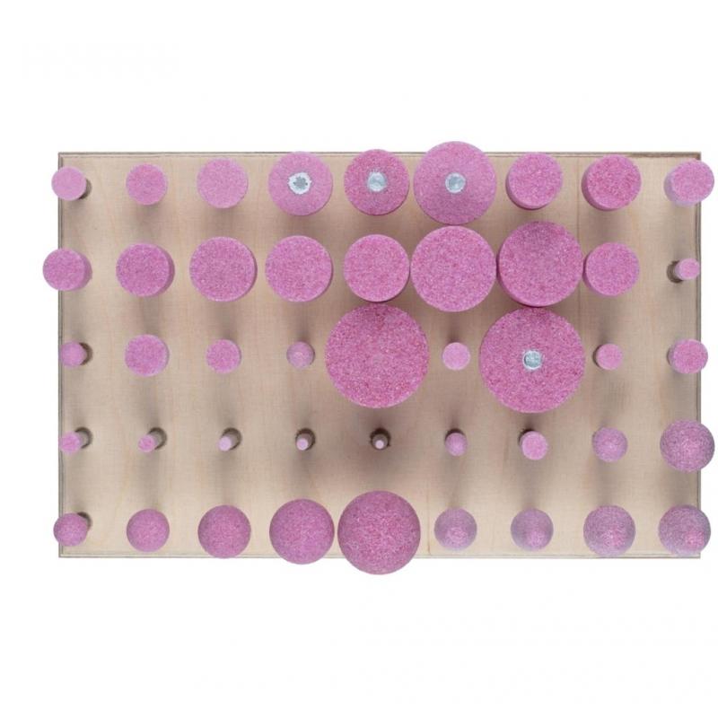 Sada brusných tělísek LUKAS 45dílná pro ocelové/litinové dříky 6 mm korund • Vtools.cz