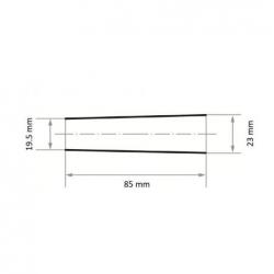 Brusná čepička SHKE válečkový kužel pro ocel 23x85 mm speciální zrnitost oxidu hlinitého 80 • Vtools.cz