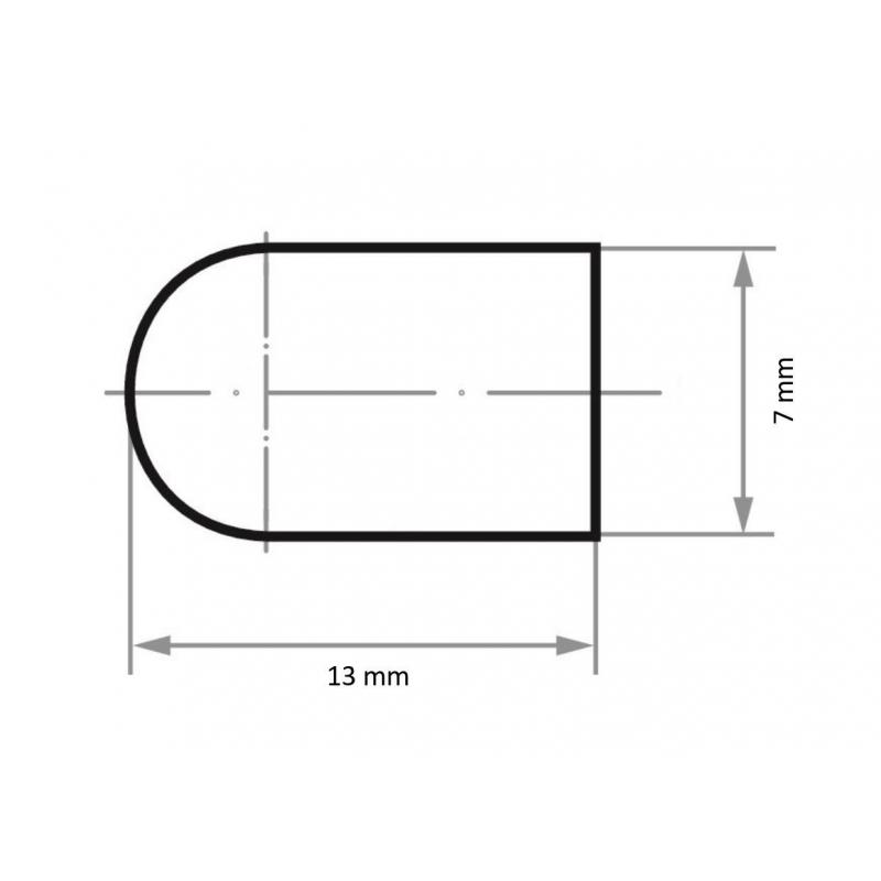 Brusná čepička SKWRS Kulatý váleček univerzální 7x13 mm speciální zrnitost oxidu hlinitého 60 • Vtools.cz