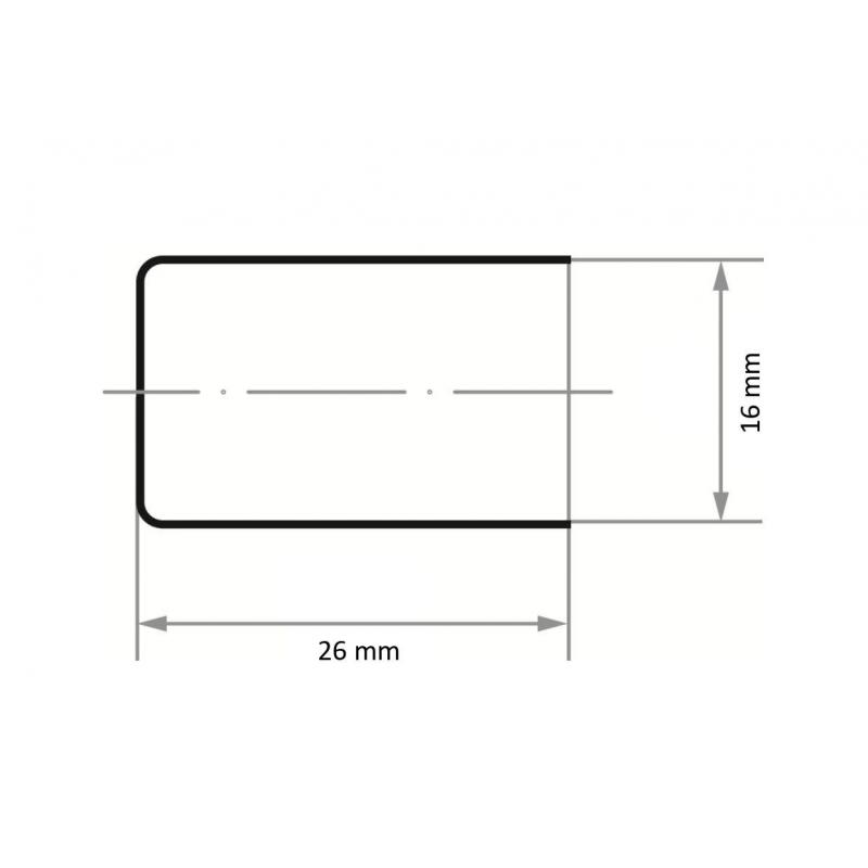 Brusná čepička SKZYS válcového tvaru univerzální 16x26 mm speciální korund zrnitosti 60 • Vtools.cz