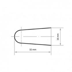 Brusná čepička SKKES kuželová univerzální 16x32 mm speciální korund zrnitost 150 • Vtools.cz