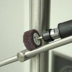 Brousící vějíř SFV univerzální 50x40 mm stopka 6 mm korund zrnitost 180 • Vtools.cz