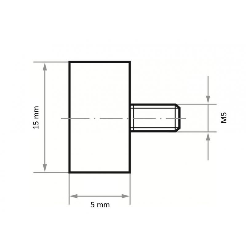 Brousící vějíř SFA univerzální 15x5 mm stopka 3 mm korund zrnitost 240 • Vtools.cz