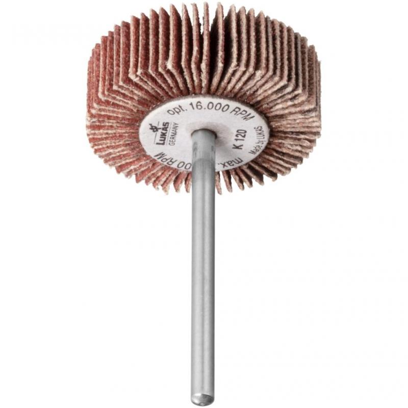 Brousící vějíř SFE univerzální 80x30 mm stopka 6 mm korund zrnitost 80 • Vtools.cz