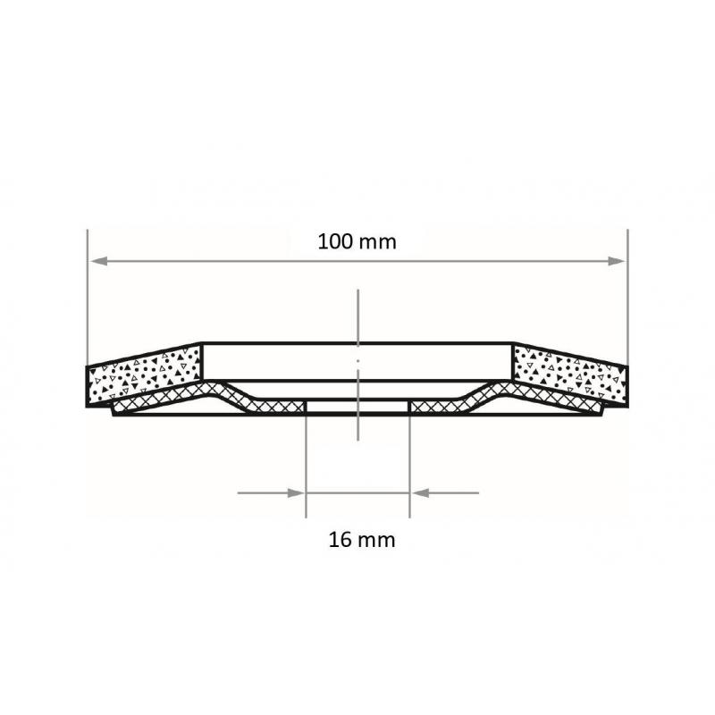 Lamelový brusný kotouč SLTR univerzální Ø 100 mm zirkonový oxid hlinitý zrnitost 40 • Vtools.cz