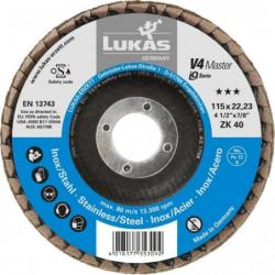 Lamelový brusný kotouč V4 MASTER univerzální Ø 125 mm zrnitost zirkonového oxidu hlinitého 60 úhlová • Vtools.cz