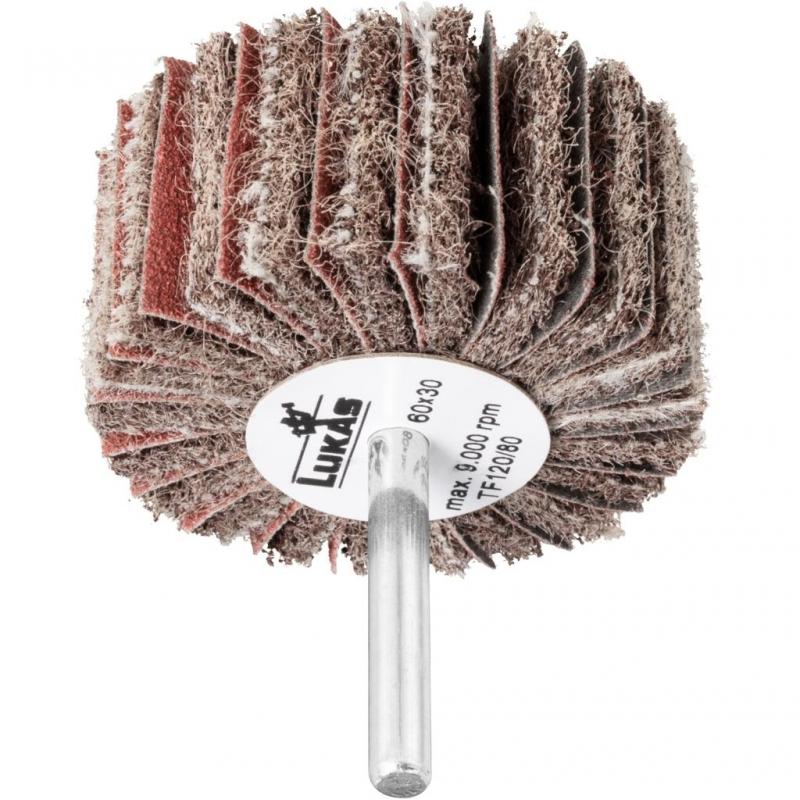 Brousící vějíř SFM univerzální 80x40 mm stopka 6 mm korundová zrnitost A120/150 • Vtools.cz