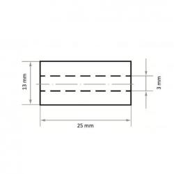 Brusná objímka SRZY 13x25 mm zrnitost oxidu hlinitého 50 • Vtools.cz
