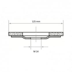 Lamelový brusný kotouč SLTK univerzální Ø 125 mm se závitem M14 zrnitost zirkonového oxidu hlinitého 40 • Vtools.cz