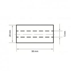 Brusná dutinka SRZY 20x38 mm Korund zrnitost 50 • Vtools.cz