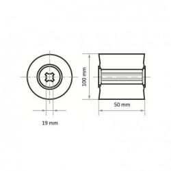 Lamelový válec LWL univerzální 100x50 mm s otvorem 19 mm • Vtools.cz