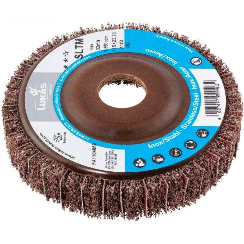 Lamelový brusný kotouč SLTM univerzální Ø 115 mm korundová zrnitost 180/150 • Vtools.cz