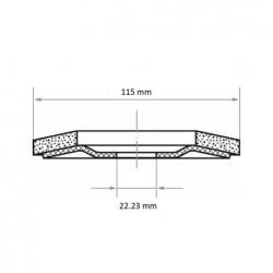 Lamelový brusný kotouč SLTR univerzální Ø 115 mm korundová zrnitost 120 • Vtools.cz
