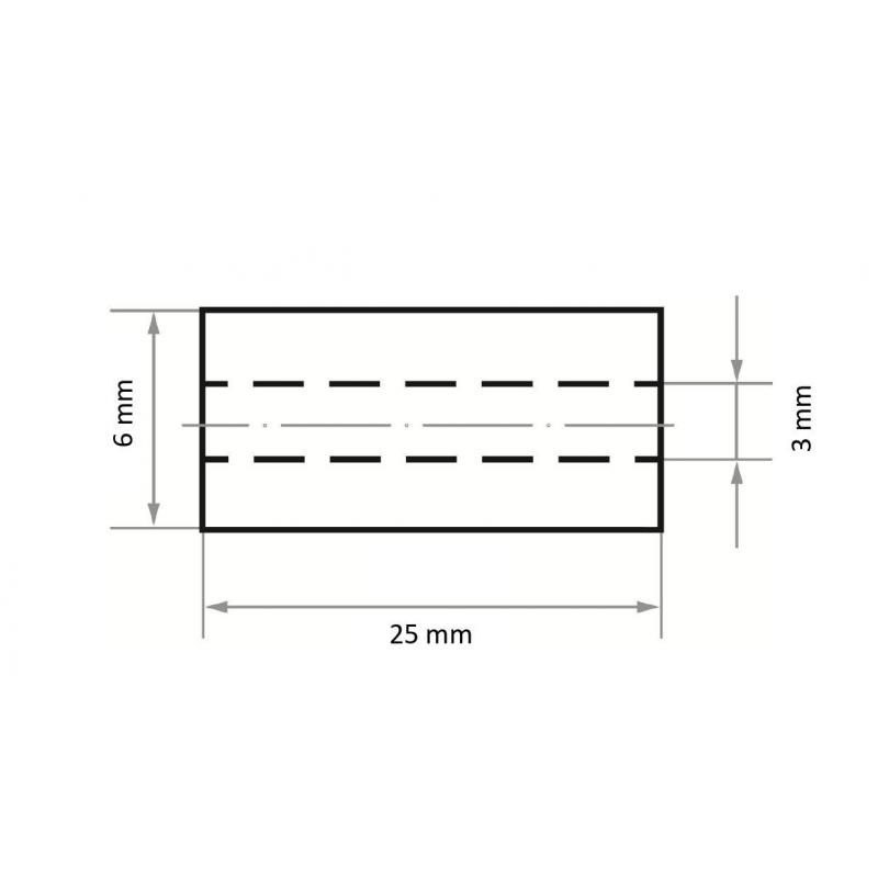 Brusné pouzdro SRZY 6x25 mm korund zrnitosti 150 • Vtools.cz