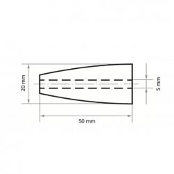 Brusné pouzdro SRKE 20x50 mm korund zrnitosti 36 • Vtools.cz