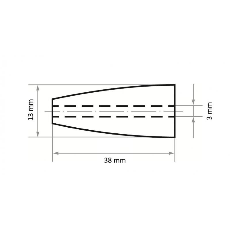 Brusná objímka SRKE 13x38 mm zrnitost oxidu hlinitého 150 • Vtools.cz