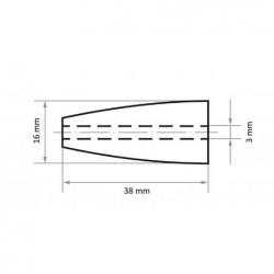Brusné pouzdro SRKE 16x38 mm korund zrnitosti 80 • Vtools.cz