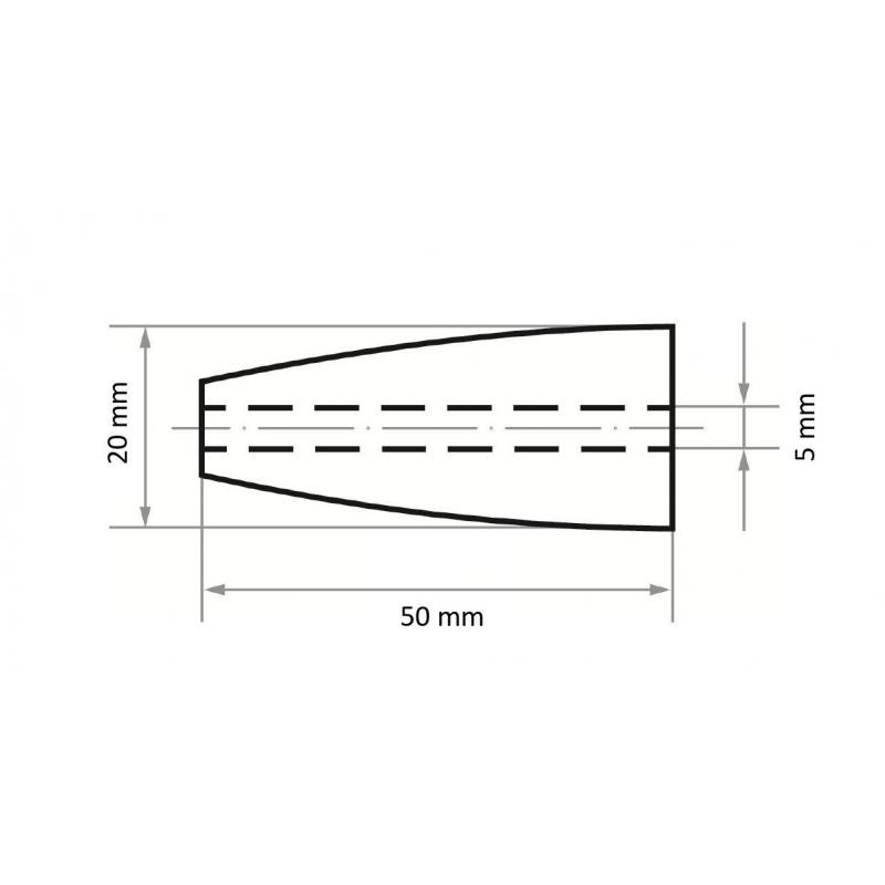 Brusné pouzdro SRKE 20x50 mm korund zrnitost 50 • Vtools.cz