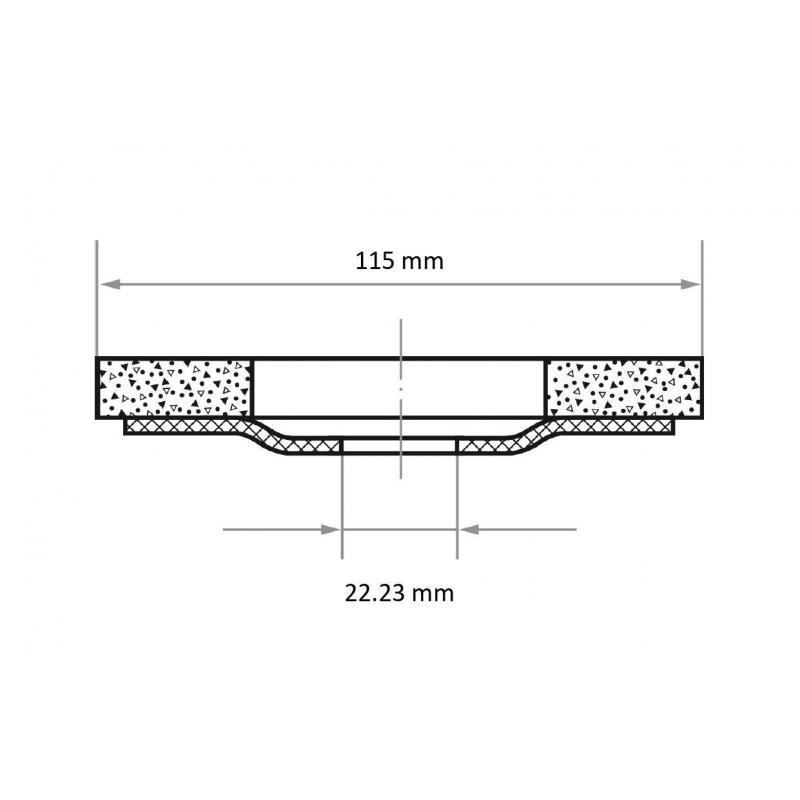 Lamelový brusný kotouč SLTV univerzální Ø 115 mm zrnitost korundu 100 • Vtools.cz