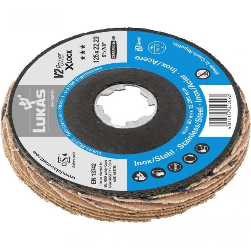 Lamelový brusný kotouč V2 POWER Ø 125 mm Keramické zrno 40 • Vtools.cz