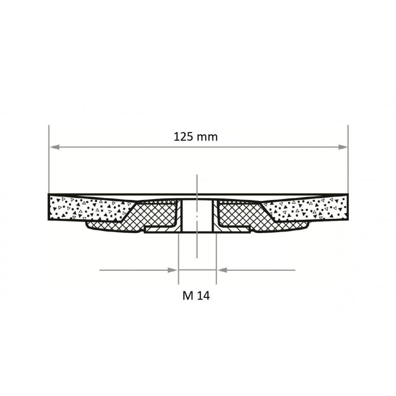 Lamelový brusný kotouč SLTflex univerzální Ø 125 mm Keramická zrnitost 60 plochý • Vtools.cz