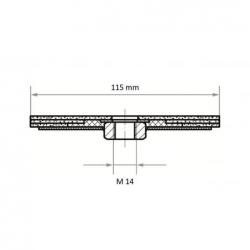 Kompaktní brusný kotouč PURPLE GRAIN Multi universal Ø 115 mm Keramická zrnitost 36 • Vtools.cz