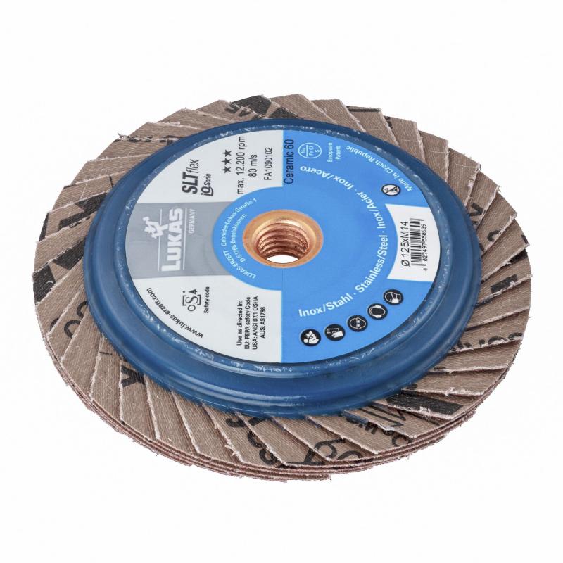 Lamelový brusný kotouč SLTflex univerzální Ø 115 mm Keramická zrnitost 40 plochý • Vtools.cz