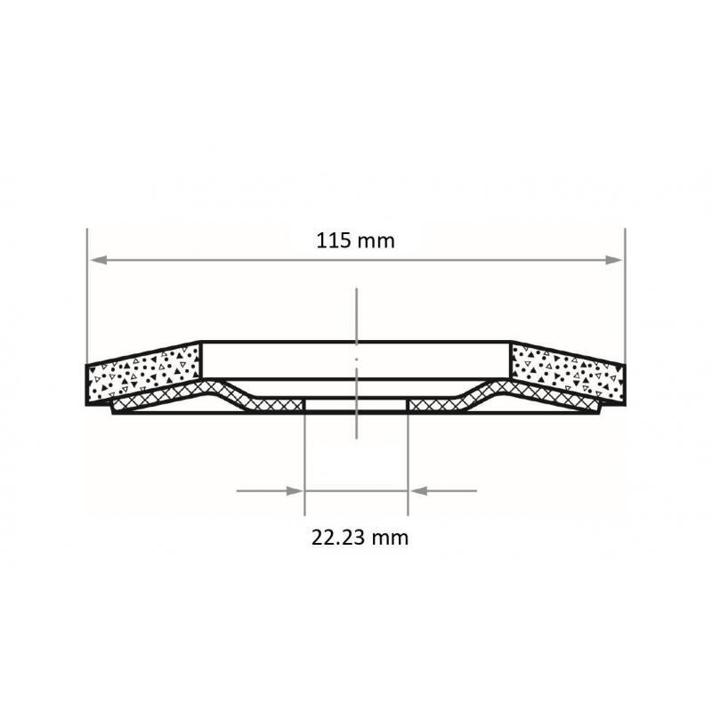 Lamelový brusný kotouč SLTR Control univerzální Ø 115 mm zirkonový oxid hlinitý zrnitost 80 úhlová • Vtools.cz